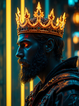 kingmaker neon text animation , 4k video