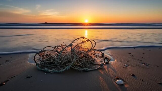 Sunset Beach Fishing Net.