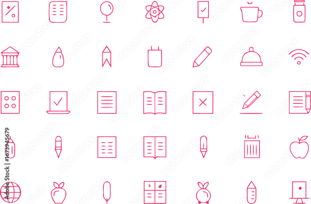 Aufkleber collection of 60 thin line icons featuring business and finance concepts scalable vector graphics