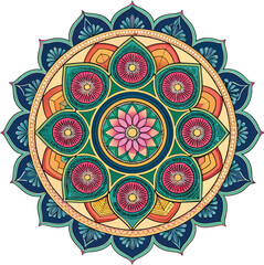 Creative floral mandala design
