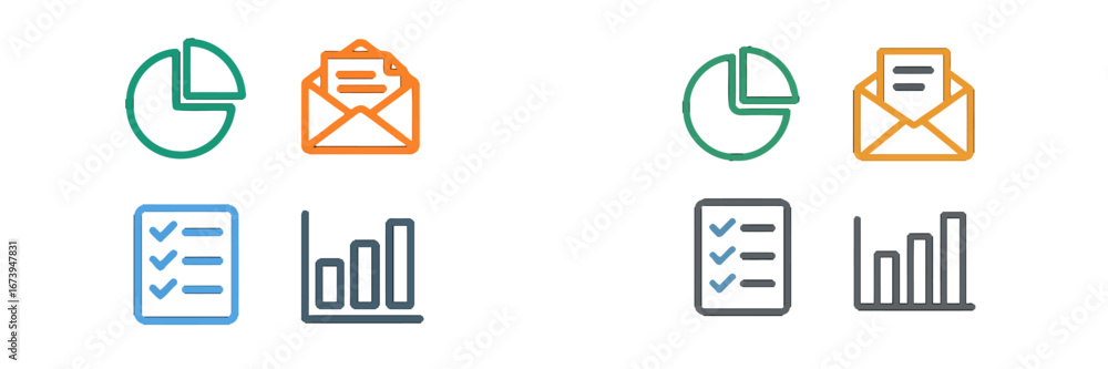 Poster vector illustration of business analytics tools for reporting tasks