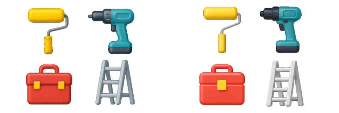 Tools for home improvement in a vector illustration design