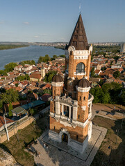 Gardos Tower Rising Above Zemun and the Danube