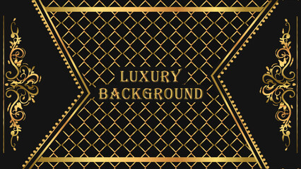 Black and golden Luxury background design .