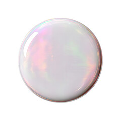 Iridescent Pearl Sphere on Transparent Background