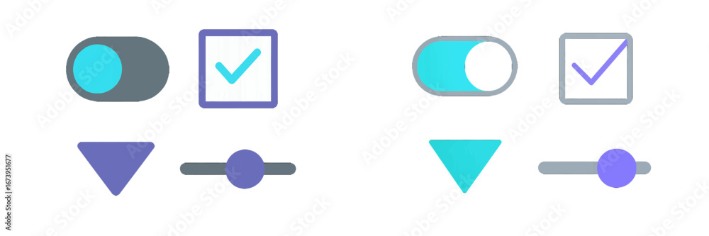 Aufkleber modern vector interface elements for user interaction design