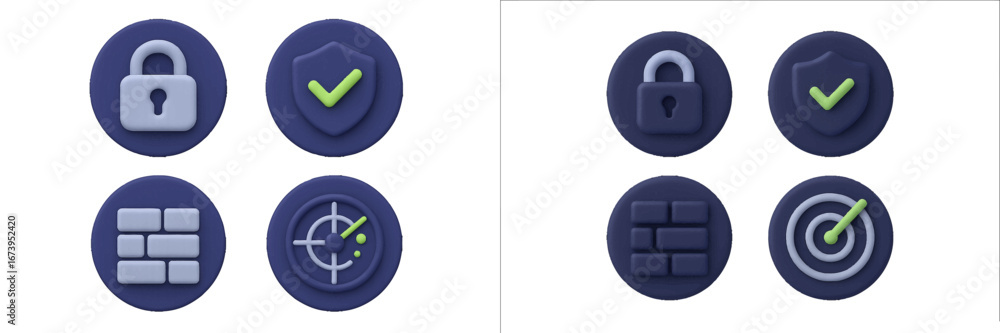 Poster security and privacy vector icons for modern technology use