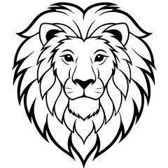 Majestic Lion Head Vector Art
