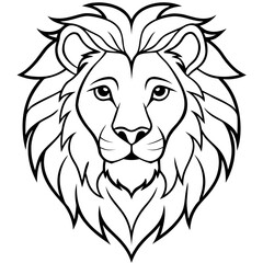 Obraz premium Majestic Lion Head Vector Art