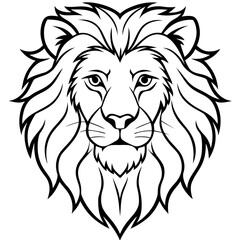 Obraz premium Majestic Lion Head Vector Art