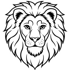 Majestic Lion Head Vector Art