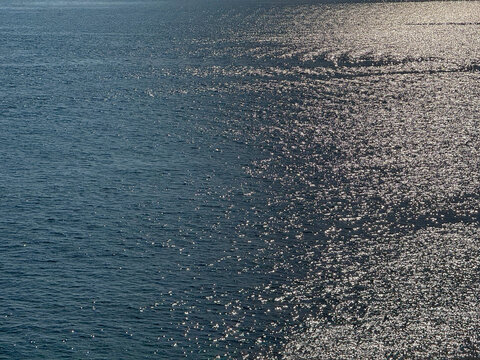 Twinkling ocean water calm surface 