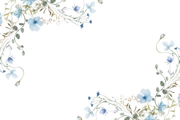 Watercolor flowers background vector for design.