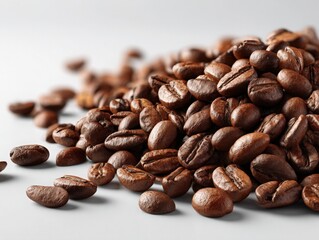 coffee beans on a white background
