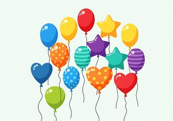 Whimsical cartoon balloons vector illustration for festive occasions and celebrations