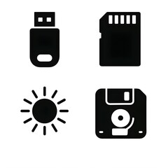 camera icon set