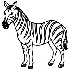 Minimal Zebra Vector Illustration