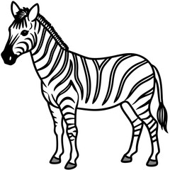 Minimal Zebra Vector Illustration