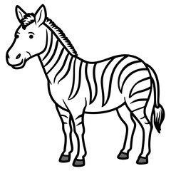 Minimal Zebra Vector Illustration