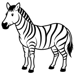 Minimal Zebra Vector Illustration
