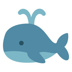 whale flat design illustration