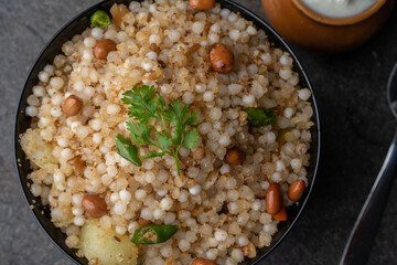 Sabudana khichdi Khichadi is an Indian Fasting Recipe Vrat food consumed during navratri, ekadashi, ganesh chaturthi