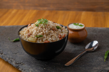 Sabudana khichdi Khichadi is an Indian Fasting Recipe Vrat food consumed during navratri, ekadashi, ganesh chaturthi