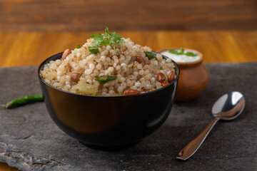 Sabudana khichdi Khichadi is an Indian Fasting Recipe Vrat food consumed during navratri, ekadashi, ganesh chaturthi