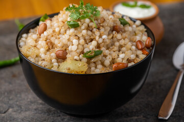 Sabudana khichdi Khichadi is an Indian Fasting Recipe Vrat food consumed during navratri, ekadashi, ganesh chaturthi