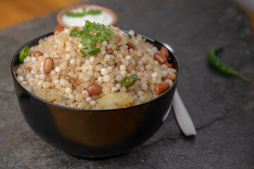 Sabudana khichdi Khichadi is an Indian Fasting Recipe Vrat food consumed during navratri, ekadashi, ganesh chaturthi