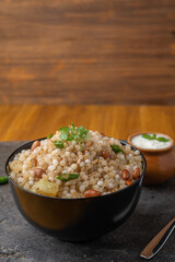 Sabudana khichdi Khichadi is an Indian Fasting Recipe Vrat food consumed during navratri, ekadashi, ganesh chaturthi