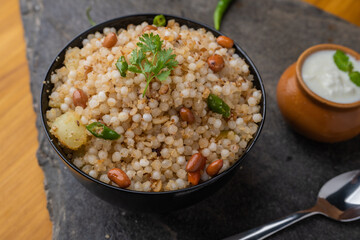 Sabudana khichdi Khichadi is an Indian Fasting Recipe Vrat food consumed during navratri, ekadashi, ganesh chaturthi