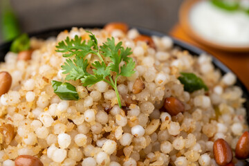 Sabudana khichdi Khichadi is an Indian Fasting Recipe Vrat food consumed during navratri, ekadashi, ganesh chaturthi