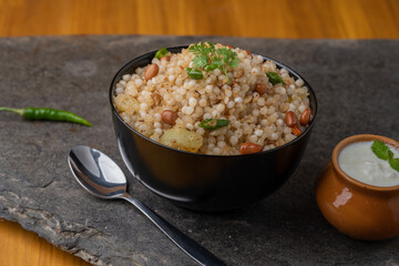 Sabudana khichdi Khichadi is an Indian Fasting Recipe Vrat food consumed during navratri, ekadashi, ganesh chaturthi
