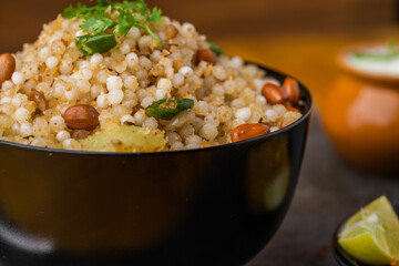 Sabudana khichdi Khichadi is an Indian Fasting Recipe Vrat food consumed during navratri, ekadashi, ganesh chaturthi