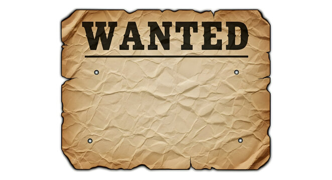 Wanted Poster: Aged Paper, Vintage Western Style