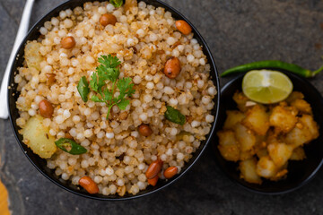 Sabudana khichdi Khichadi is an Indian Fasting Recipe Vrat food consumed during navratri, ekadashi, ganesh chaturthi