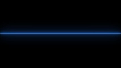 A thin blue neon line glows horizontally against a solid black background - Powered by Adobe