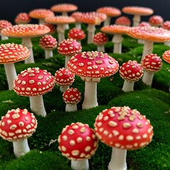 Obraz premium Enchanted Toadstool Grove