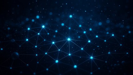 Artificial Intelligence Neural Network with Glowing Connections