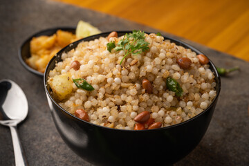 Sabudana khichdi Khichadi is an Indian Fasting Recipe Vrat food consumed during navratri, ekadashi, ganesh chaturthi