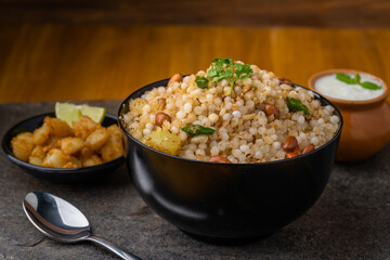 Sabudana khichdi Khichadi is an Indian Fasting Recipe Vrat food consumed during navratri, ekadashi, ganesh chaturthi