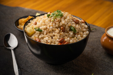Sabudana khichdi Khichadi is an Indian Fasting Recipe Vrat food consumed during navratri, ekadashi, ganesh chaturthi