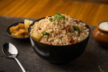 Sabudana khichdi Khichadi is an Indian Fasting Recipe Vrat food consumed during navratri, ekadashi, ganesh chaturthi