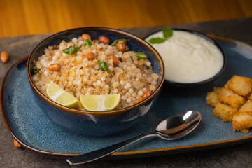 Sabudana khichdi Khichadi is an Indian Fasting Recipe Vrat food consumed during navratri, ekadashi, ganesh chaturthi