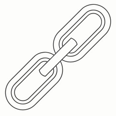 Vector art of a simple chain link illustration