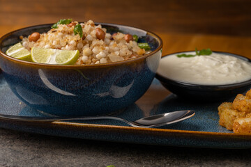 Sabudana khichdi Khichadi is an Indian Fasting Recipe Vrat food consumed during navratri, ekadashi, ganesh chaturthi