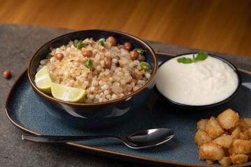 Sabudana khichdi Khichadi is an Indian Fasting Recipe Vrat food consumed during navratri, ekadashi, ganesh chaturthi