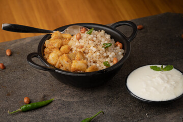 Sabudana khichdi Khichadi is an Indian Fasting Recipe Vrat food consumed during navratri, ekadashi, ganesh chaturthi