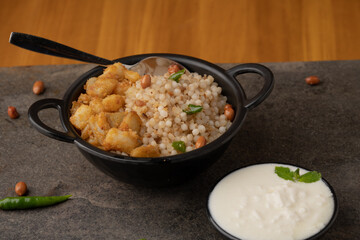Sabudana khichdi Khichadi is an Indian Fasting Recipe Vrat food consumed during navratri, ekadashi, ganesh chaturthi